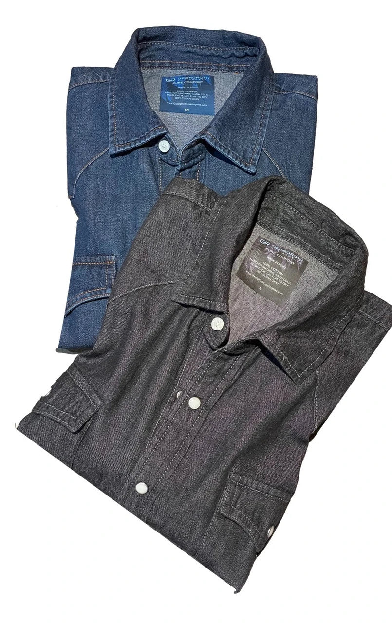 Georg Roth San Antonio Vintage Black Snap Shirt