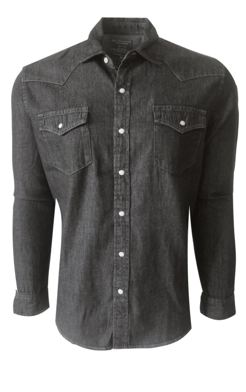 Georg Roth San Antonio Vintage Black Snap Shirt