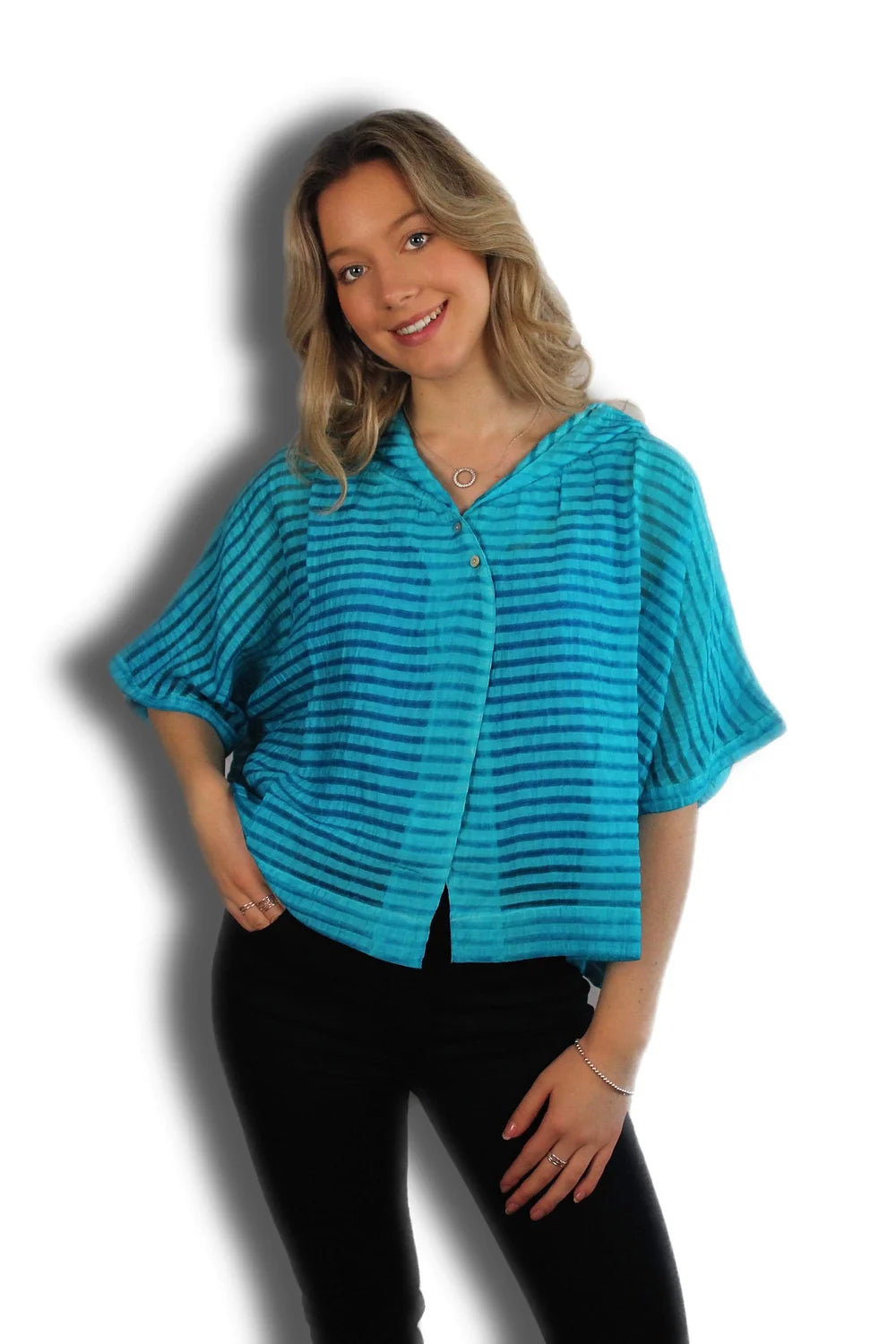 Yauvan Boxy Hooded Blouse