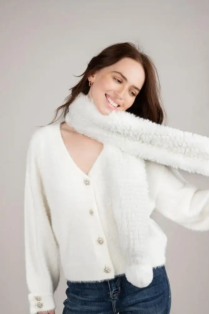Furious Fur Bunny Hop Pom Scarf