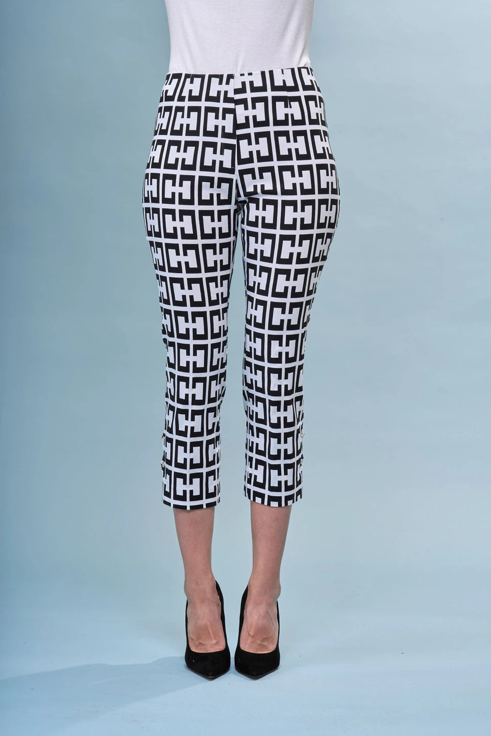 INSIGHT Stripe Logo Printed Cropped Techno Pant