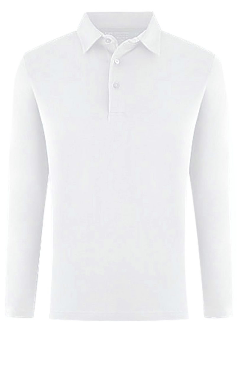 Georg Roth White Luxe Long Sleeve Polo