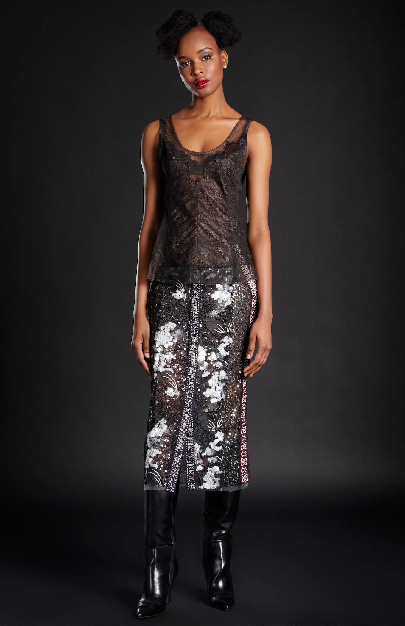 In Earnest Sequin Hobble Skirt