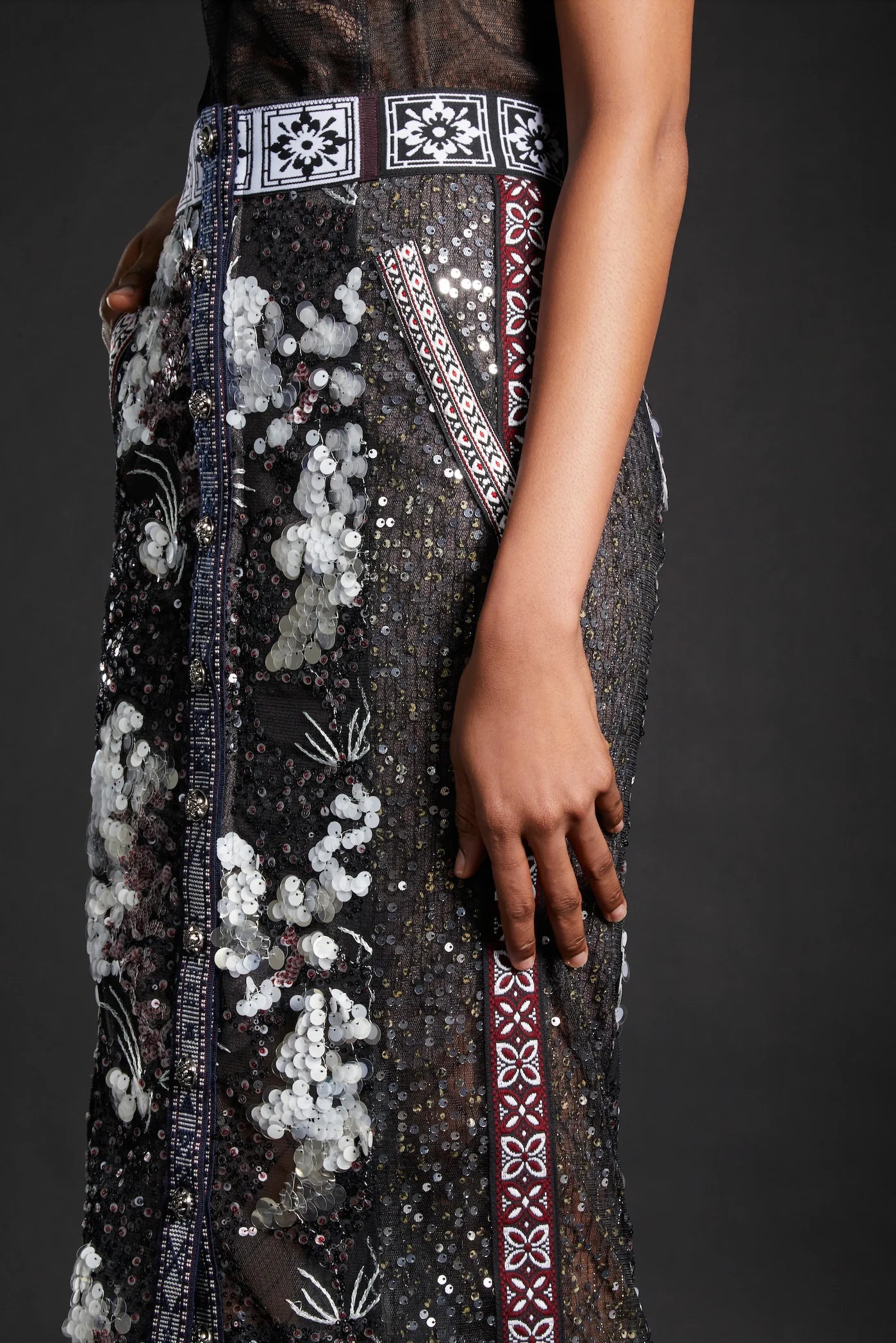 In Earnest Sequin Hobble Skirt