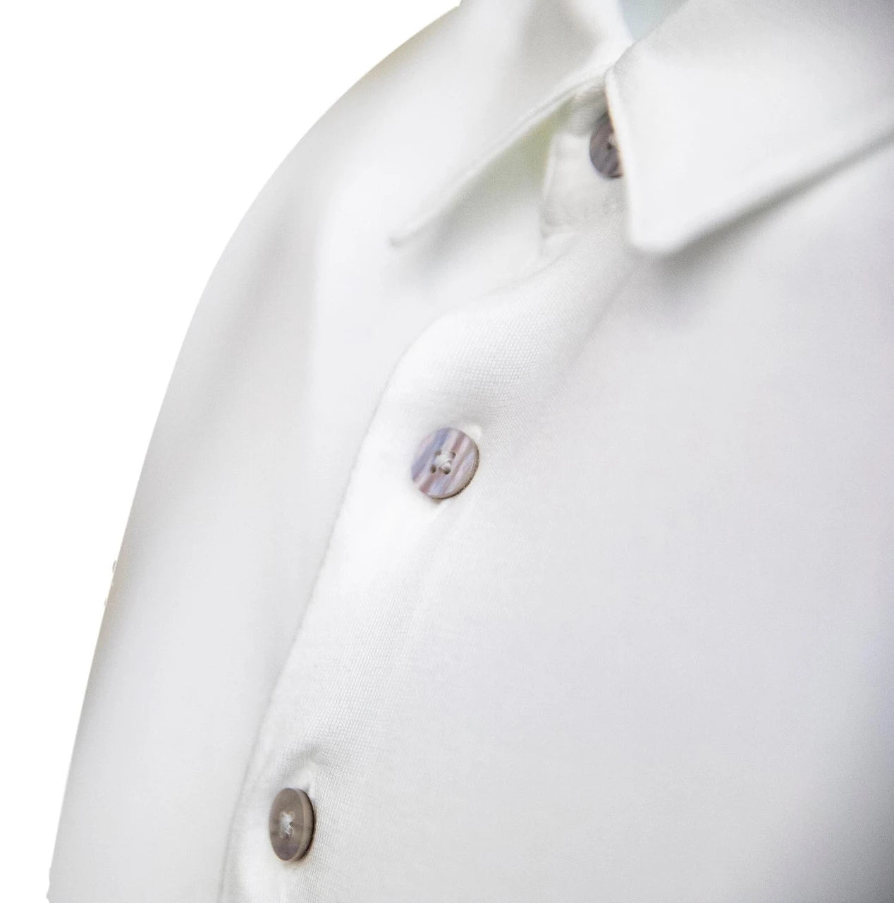 Georg Roth White Luxe Long Sleeve Polo