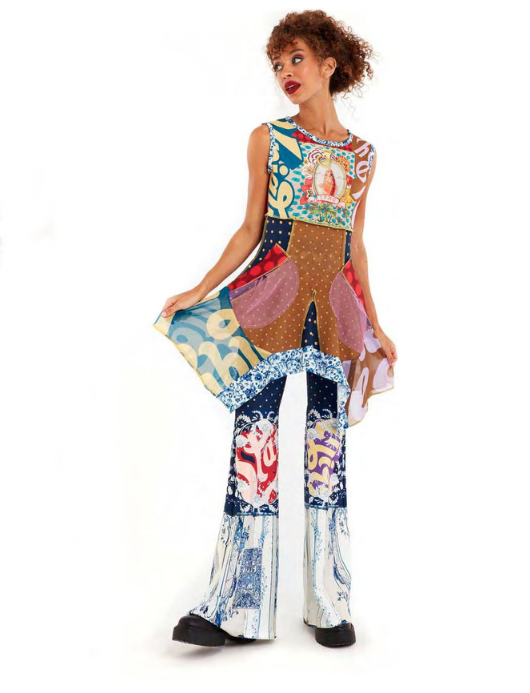 IPNG Design Ocean Washed Tiles Gypsy Blouse
