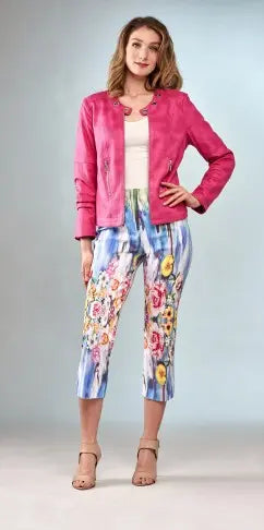 INSIGHT Magenta Vegan Leather Jacket