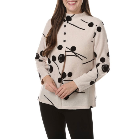 Trisha Tyler Asymmetrical Flocked Pullover Sweater