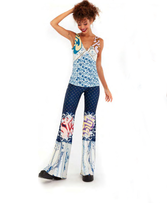 IPNG Design Ocean Washed Tiles Twist Tank Top