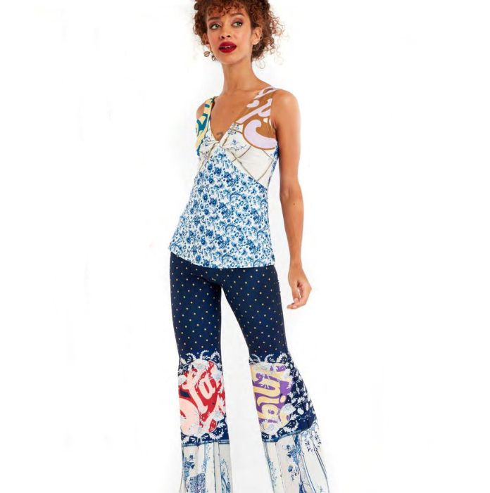 IPNG Design Ocean Washed Tiles Twist Tank Top