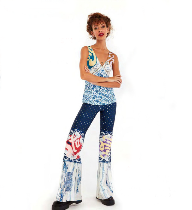 IPNG Design Ocean Washed Tiles Twist Tank Top