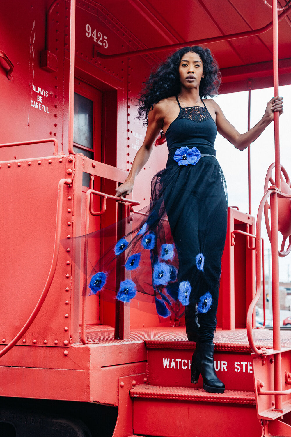 Blue Poppies Skirt