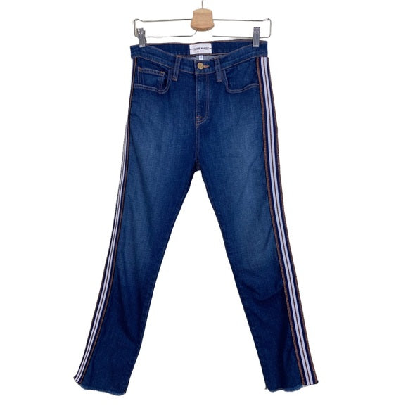 Etienne Marcel Denim Blue & White Athletic Jeans