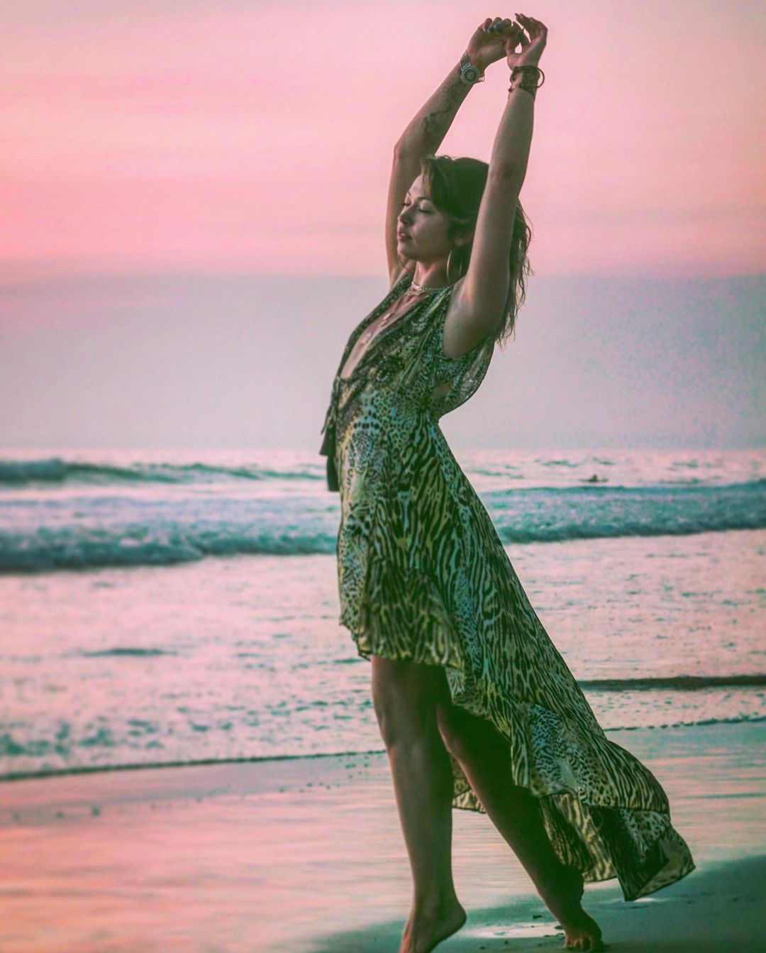 3-Way to Style Convertible Sunset Leopard Print Dress