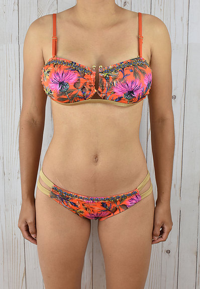 Wayra Beachwear Orange Garden Bikini