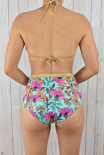 Wayra Beachwear Tropical Mint High Waisted Bikini