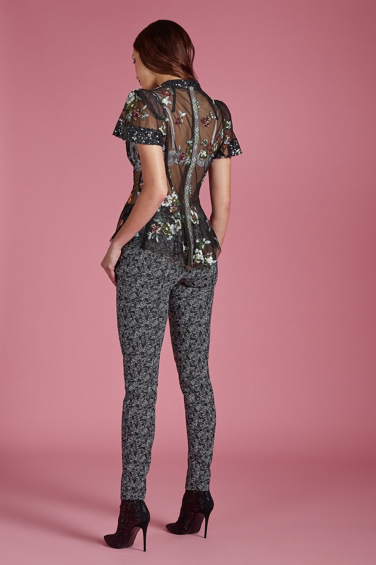 Forest Blossom Sequin Top