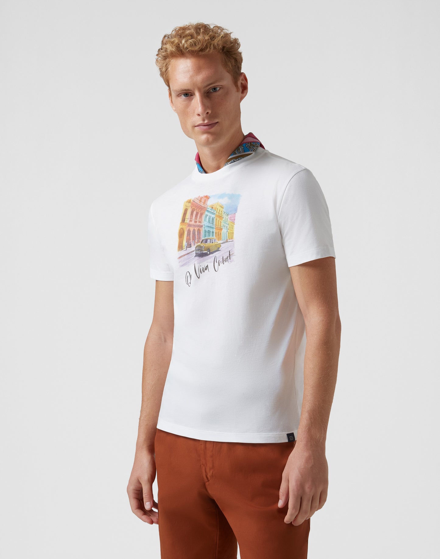 Lardini Organic Cotton Cuba Print T-Shirt