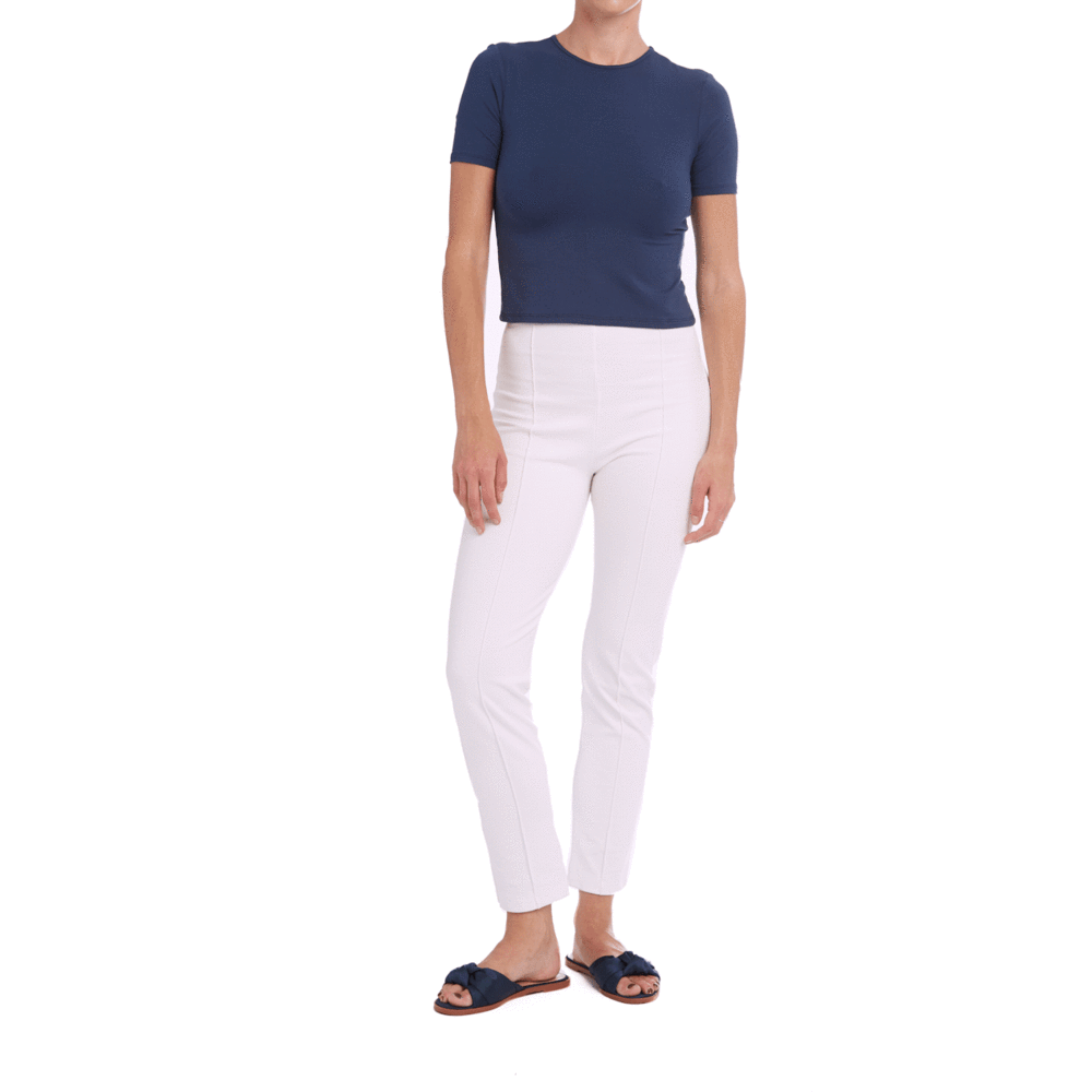 Ponte Knit Slim Leg Pant