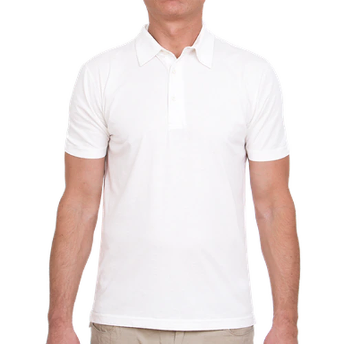 Georg Roth Luxury White Polo With Short Sleeves