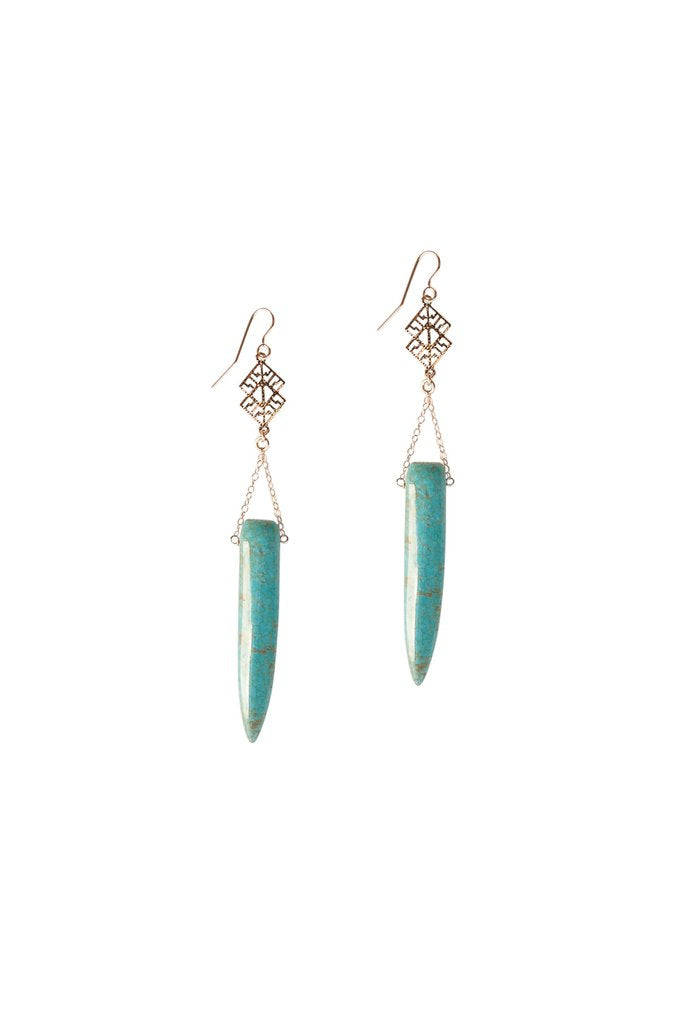 Dusty Rose Turquoise Earrings
