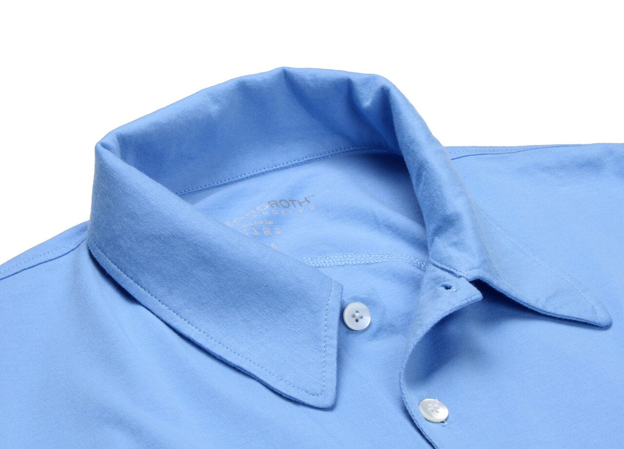 Georg Roth Luxury Sky Blue Short Sleeve Polo