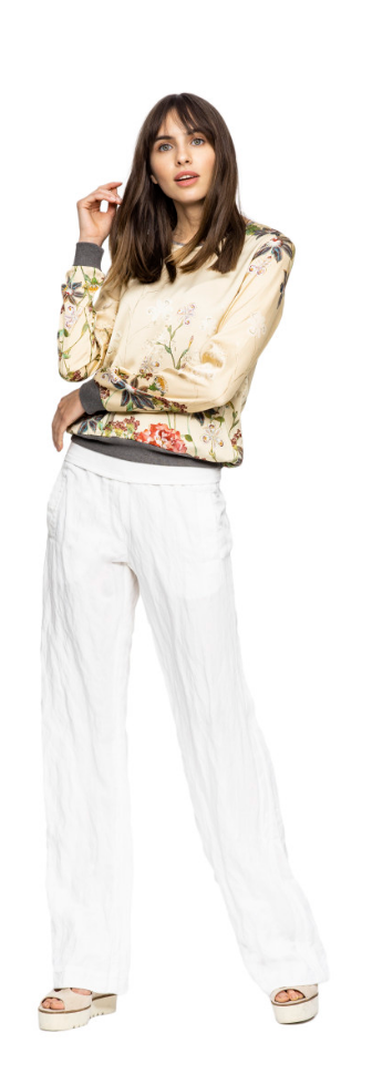 Crashed Off-White Trousers