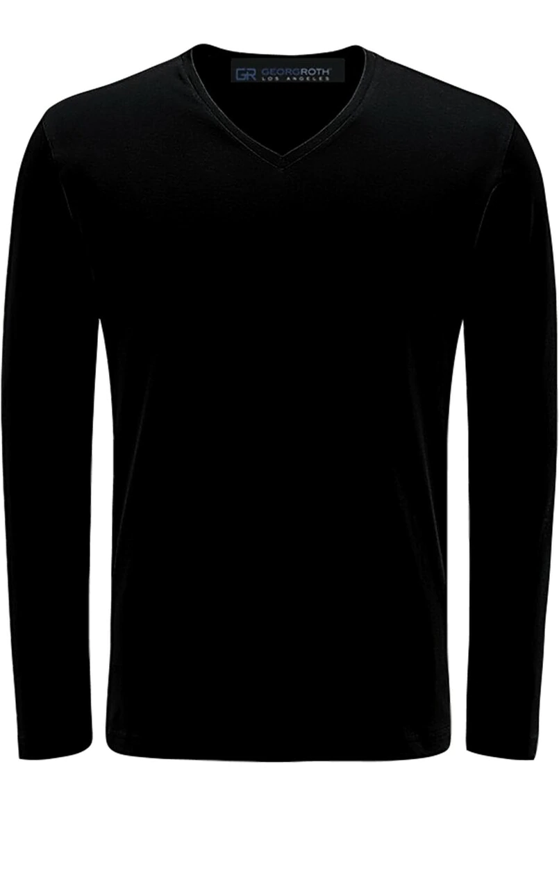 Georg Roth Black V-Neck Long Sleeve Tee