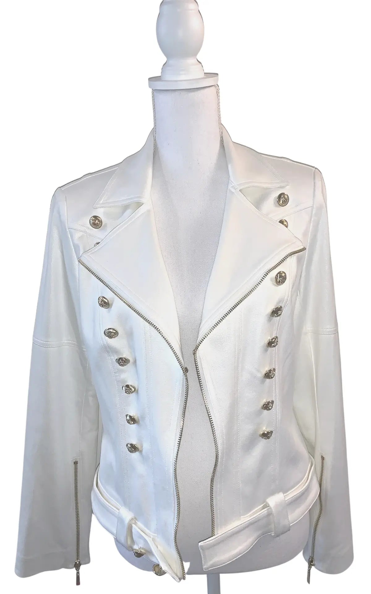 INSIGHT Sailor Buttoned Textured Vegan Jacket