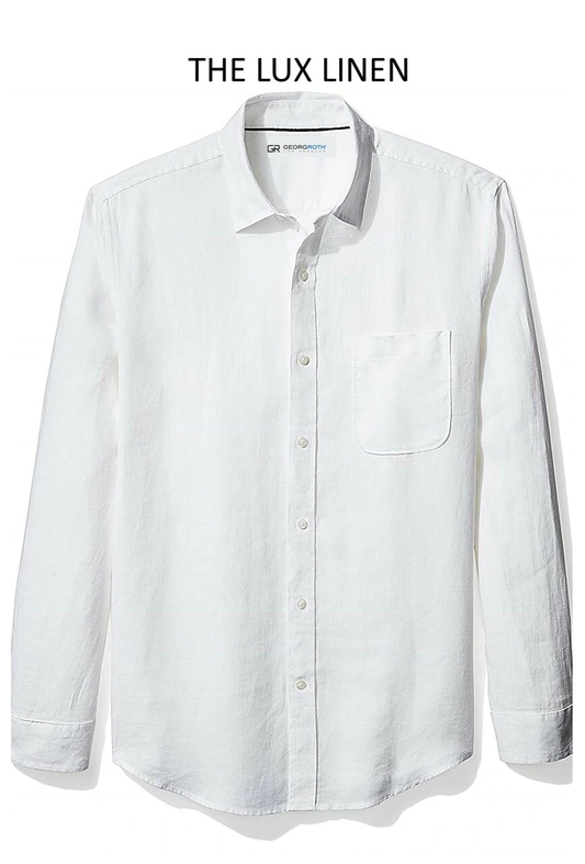 Georg Roth Bali Long Sleeve White Linen Shirt