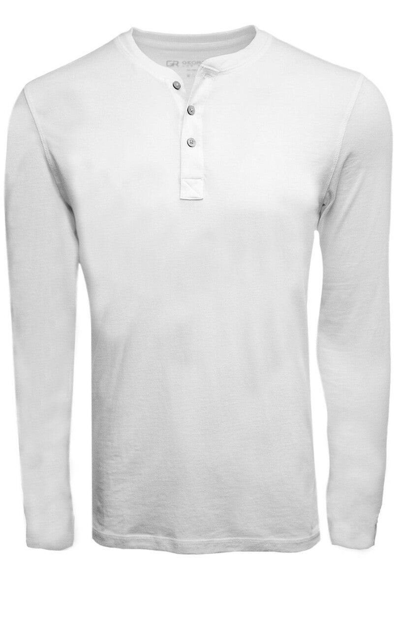 Georg Roth White Long Sleeve Henley