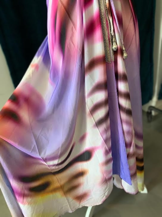 Goddess Tie Dyed Silk Halter Dress