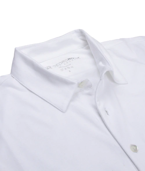 Georg Roth Luxury White Polo With Short Sleeves